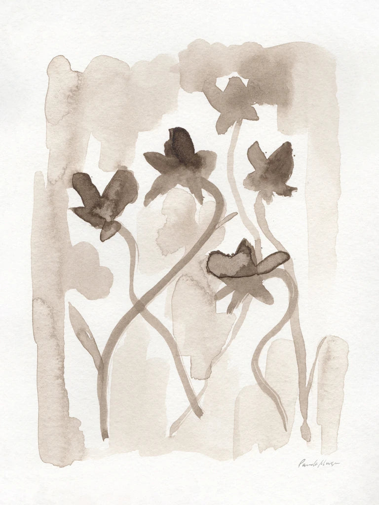 Sepia Florals III v2 by Pamela Munger