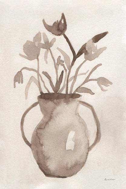 Sepia Vase by Pamela Munger. SKU 96343h. Archival Giclee Fine art print for wall decor.