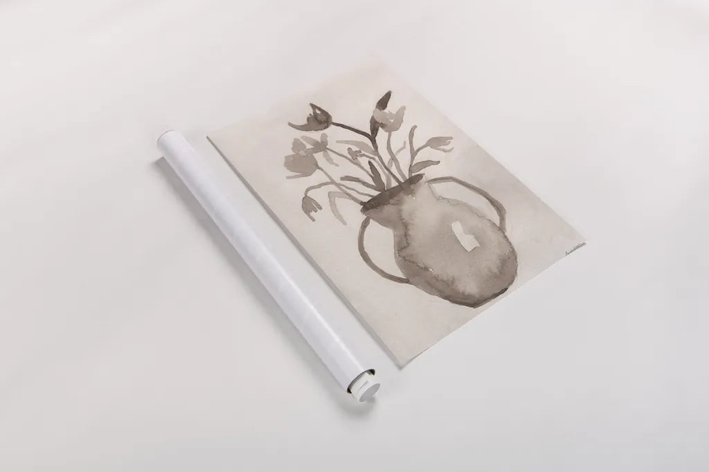 Sepia Vase by Pamela Munger. shown as a rolled paper print. Available as archival giclee rolled canvas, fine art paper, or poster print. SKU 96343h.