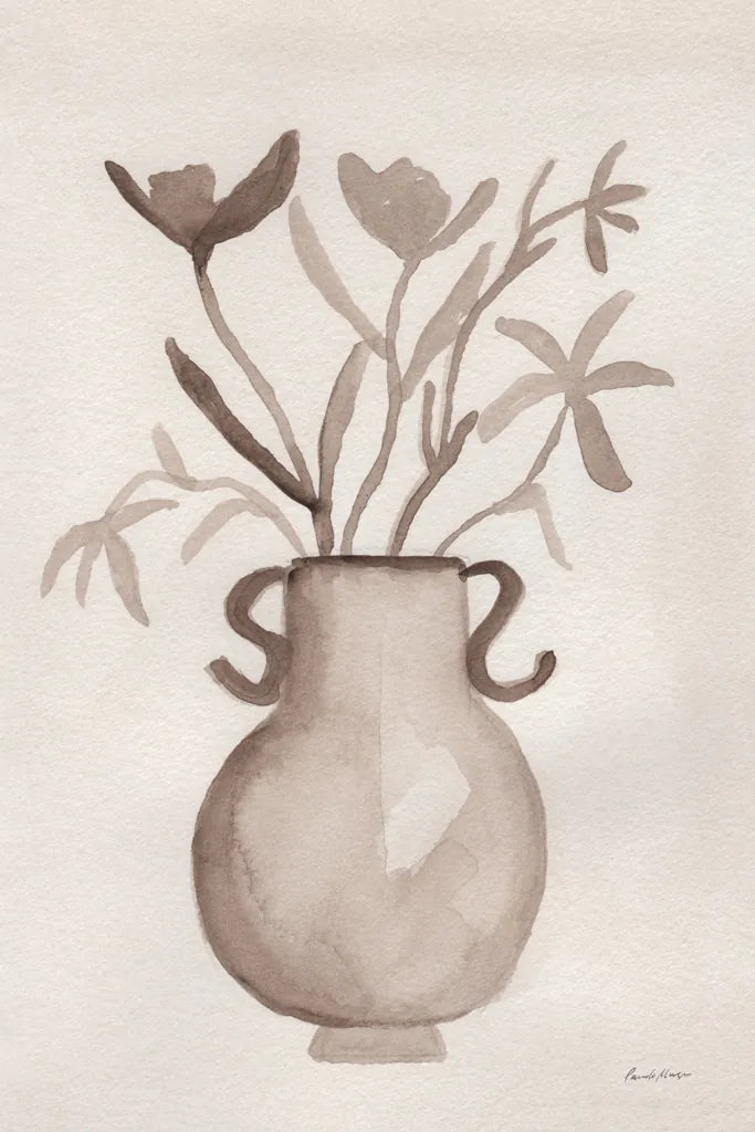 Sepia Vase II by Pamela Munger. SKU 99717h. Archival Giclee Fine art print for wall decor.