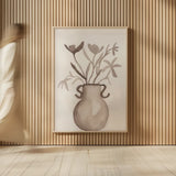 Sepia Vase II by Pamela Munger. shown as over sized large wall art. Available as an archival giclee rolled canvas, fine art paper, or poster print. SKU 99717h.