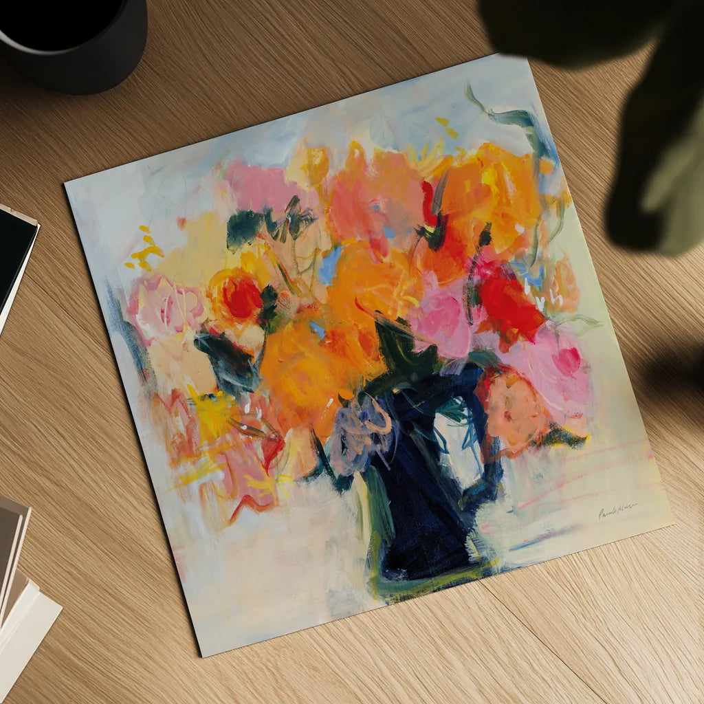 Showy by Pamela Munger. Shown as a detailed flat fine art print, highlighting archival giclee quality. Available as an archival giclee rolled canvas, fine art paper, or poster print. SKU 86905a.