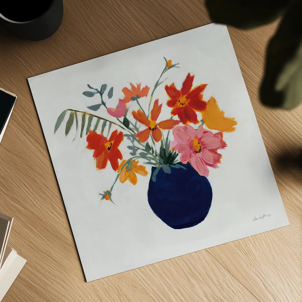 Simplicity Bouquet II by Pamela Munger. Shown as a detailed flat fine art print, highlighting archival giclee quality. Available as an archival giclee rolled canvas, fine art paper, or poster print. SKU 68961a.