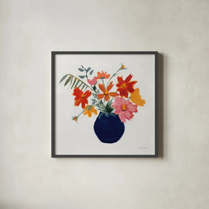 Simplicity Bouquet II by Pamela Munger. Shown in a sleek black glass frame for a contemporary gallery look. Available as an archival giclee rolled canvas, fine art paper, or poster print. SKU 68961a.