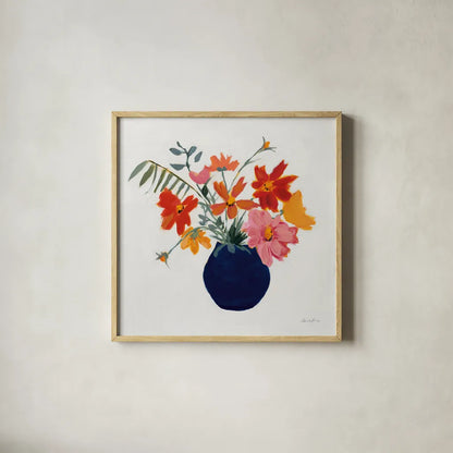 Simplicity Bouquet II by Pamela Munger. Shown in a natural wood glass frame for a timeless modern aesthetic. Available as an archival giclee rolled canvas, fine art paper, or poster print. SKU 68961a.