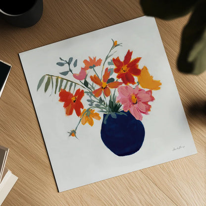 Simplicity Bouquet II Leaves by Pamela Munger. Shown as a detailed flat fine art print, highlighting archival giclee quality. Available as an archival giclee rolled canvas, fine art paper, or poster print. SKU 70483a.