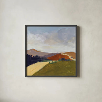 Sing to the Mountains by Pamela Munger. Shown in a sleek black glass frame for a contemporary gallery look. Available as an archival giclee rolled canvas, fine art paper, or poster print. SKU 82845a.
