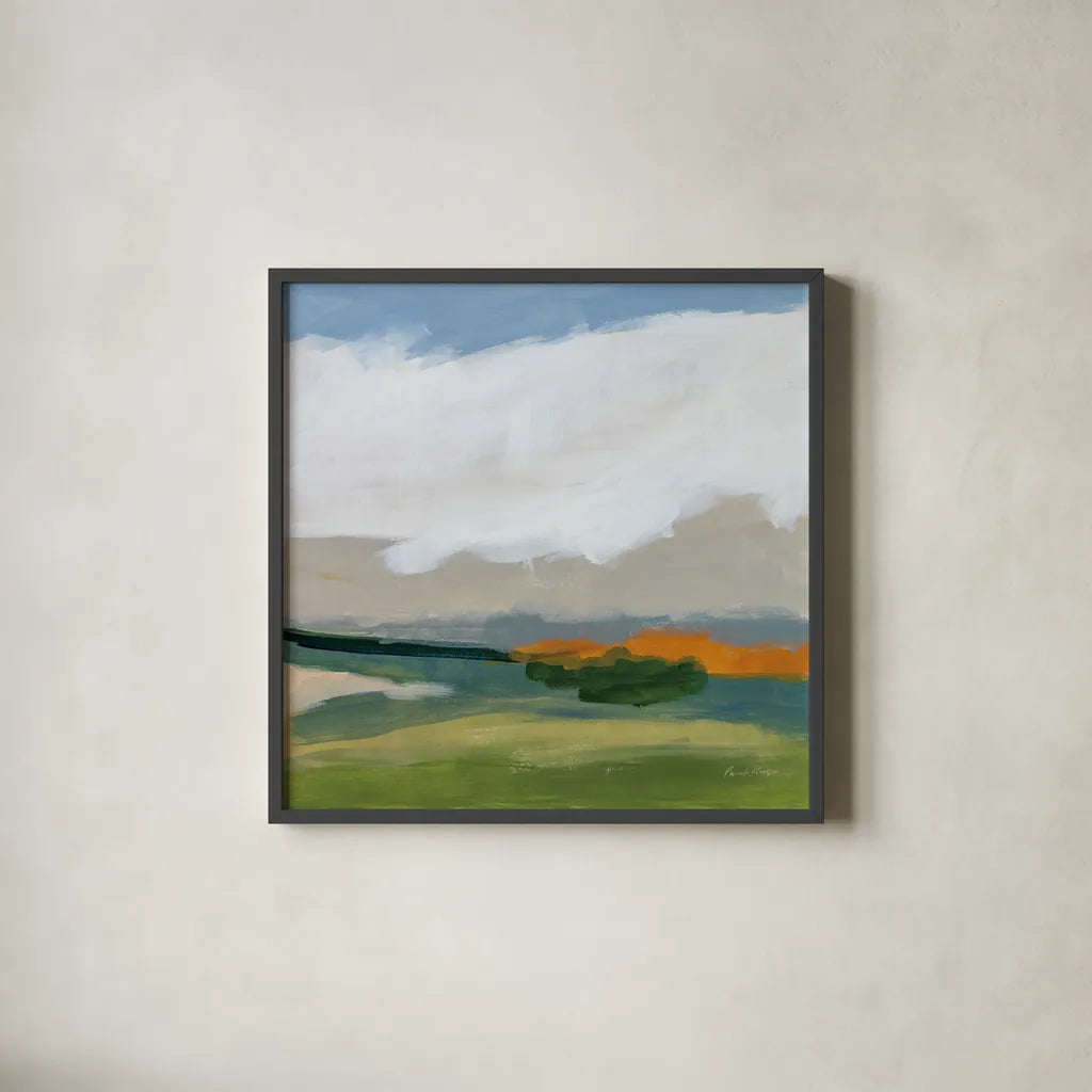 Spring Breeze by Pamela Munger. Shown in a sleek black glass frame for a contemporary gallery look. Available as an archival giclee rolled canvas, fine art paper, or poster print. SKU 79978a.