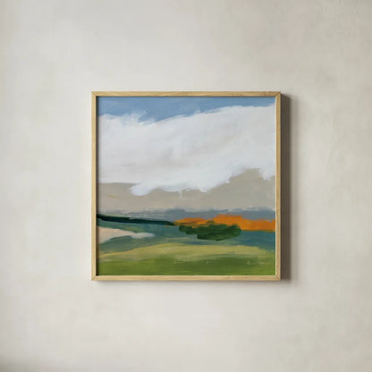 Spring Breeze by Pamela Munger. Shown in a natural wood glass frame for a timeless modern aesthetic. Available as an archival giclee rolled canvas, fine art paper, or poster print. SKU 79978a.