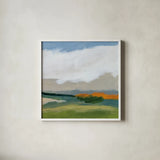 Spring Breeze by Pamela Munger. Shown in a crisp white glass frame for a clean and minimalist style. Available as an archival giclee rolled canvas, fine art paper, or poster print. SKU 79978a.
