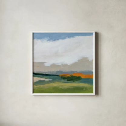 Spring Breeze by Pamela Munger. Shown in a crisp white glass frame for a clean and minimalist style. Available as an archival giclee rolled canvas, fine art paper, or poster print. SKU 79978a.