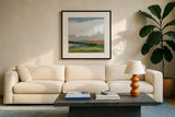 Spring Breeze by Pamela Munger. Displayed in a glass frame with matte in a clean modern living room. Available as an archival giclee rolled canvas, fine art paper, or poster print. SKU 79978a.