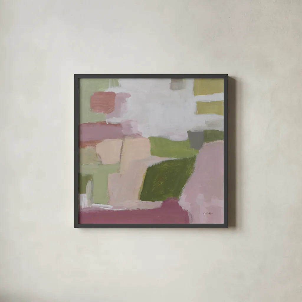 Spring Garden by Pamela Munger. Shown in a sleek black glass frame for a contemporary gallery look. Available as an archival giclee rolled canvas, fine art paper, or poster print. SKU 98653a.