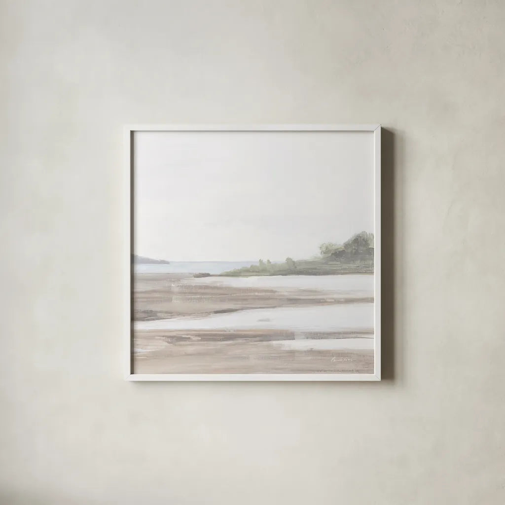Spring Tide Neutral Crop by Pamela Munger. Shown in a crisp white glass frame for a clean and minimalist style. Available as an archival giclee rolled canvas, fine art paper, or poster print. SKU 78208a.