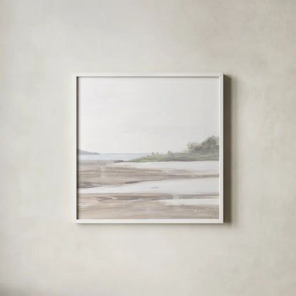 Spring Tide Neutral Crop by Pamela Munger. Shown in a crisp white glass frame for a clean and minimalist style. Available as an archival giclee rolled canvas, fine art paper, or poster print. SKU 78208a.