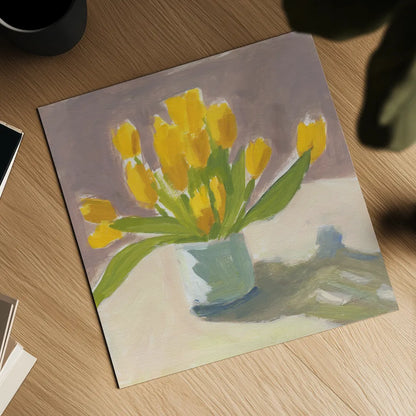 Sunny Tulips by Pamela Munger. Shown as a detailed flat fine art print, highlighting archival giclee quality. Available as an archival giclee rolled canvas, fine art paper, or poster print. SKU 78739a.