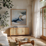 Surfacing by Pamela Munger. Shown in a natural wood frame in a cozy modern living room. Available as an archival giclee rolled canvas, fine art paper, or poster print. SKU 70537a.
