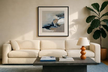 Surfacing by Pamela Munger. Displayed in a glass frame with matte in a clean modern living room. Available as an archival giclee rolled canvas, fine art paper, or poster print. SKU 70537a.