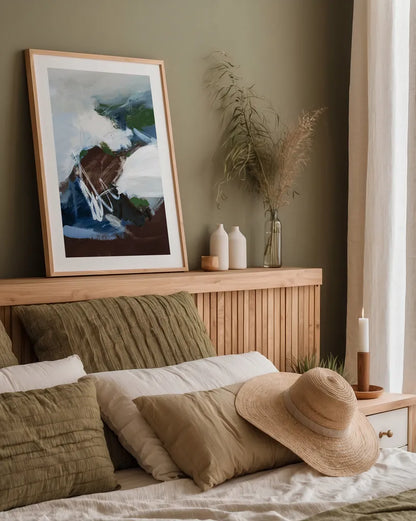 Surfacing Dark Crop by Pamela Munger. shown as a paper print in a natural frame. Available as a archival giclee rolled canvas, fine art paper, or poster print. SKU 81732h.