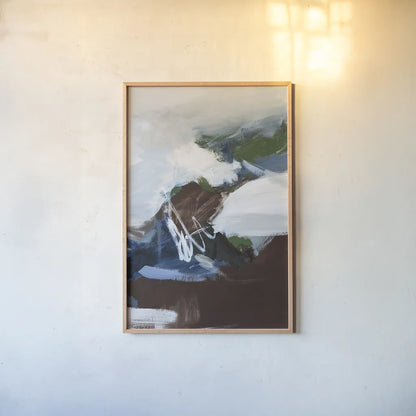 Surfacing Dark Crop by Pamela Munger. shown as a paper print in a natural frame. Available as a archival giclee rolled canvas, fine art paper, or poster print. SKU 81732h.
