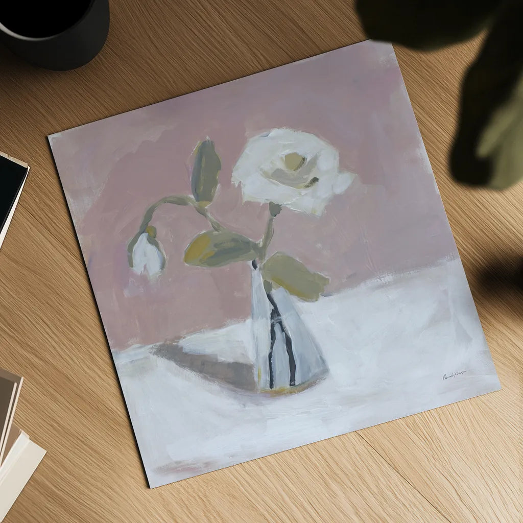 Two White by Pamela Munger. Shown as a detailed flat fine art print, highlighting archival giclee quality. Available as an archival giclee rolled canvas, fine art paper, or poster print. SKU 95382a.