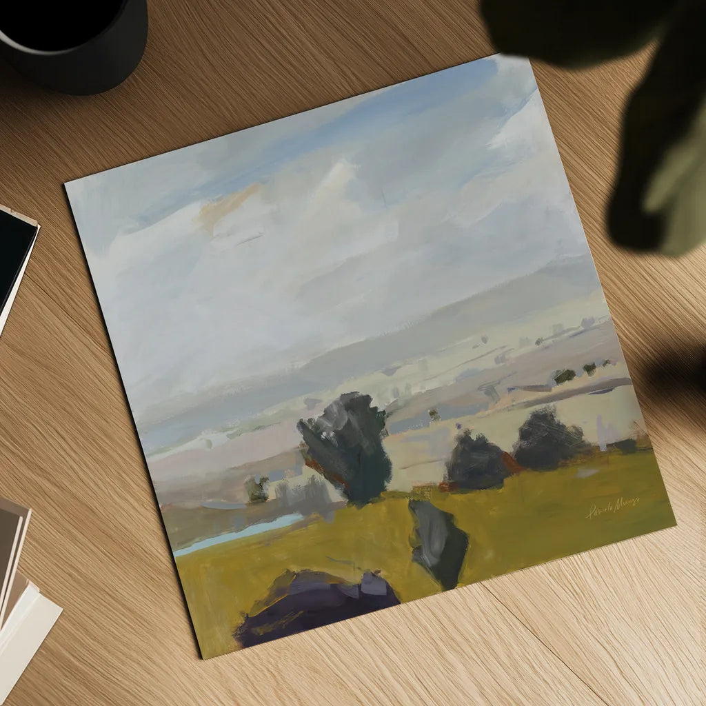 View of the Valley by Pamela Munger. Shown as a detailed flat fine art print, highlighting archival giclee quality. Available as an archival giclee rolled canvas, fine art paper, or poster print. SKU 68959a.