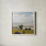 View of the Valley by Pamela Munger. Shown in a crisp white glass frame for a clean and minimalist style. Available as an archival giclee rolled canvas, fine art paper, or poster print. SKU 68959a.
