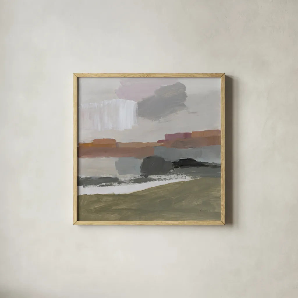 Westward by Pamela Munger. Shown in a natural wood glass frame for a timeless modern aesthetic. Available as an archival giclee rolled canvas, fine art paper, or poster print. SKU 94185a.