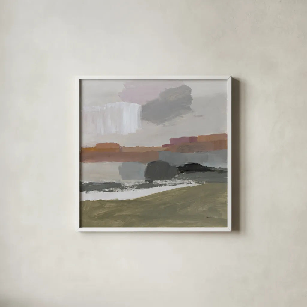 Westward by Pamela Munger. Shown in a crisp white glass frame for a clean and minimalist style. Available as an archival giclee rolled canvas, fine art paper, or poster print. SKU 94185a.