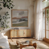 Westward by Pamela Munger. Shown in a natural wood frame in a cozy modern living room. Available as an archival giclee rolled canvas, fine art paper, or poster print. SKU 94185a.