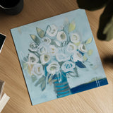 White Roses Light Crop by Pamela Munger. Shown as a detailed flat fine art print, highlighting archival giclee quality. Available as an archival giclee rolled canvas, fine art paper, or poster print. SKU 75579a.