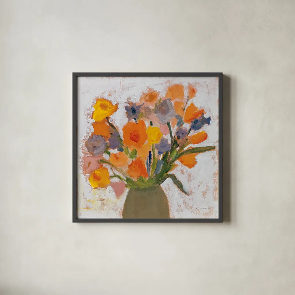 Wild at Heart by Pamela Munger. Shown in a sleek black glass frame for a contemporary gallery look. Available as an archival giclee rolled canvas, fine art paper, or poster print. SKU 78738a.