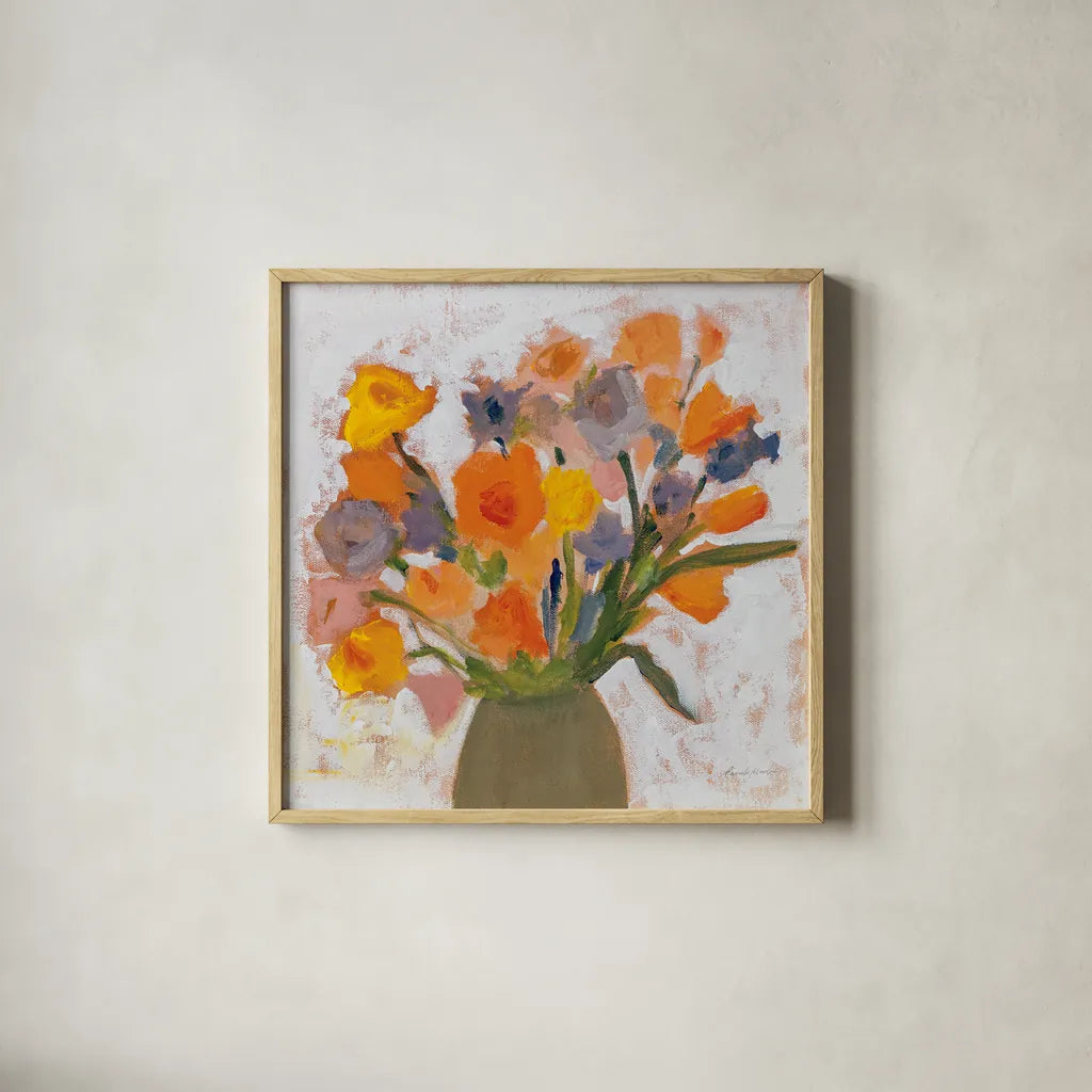 Wild at Heart by Pamela Munger. Shown in a natural wood glass frame for a timeless modern aesthetic. Available as an archival giclee rolled canvas, fine art paper, or poster print. SKU 78738a.