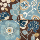 Blue Patchwork Motiff II by Pela. SKU 2708a. Archival Giclee Fine art print for wall decor.