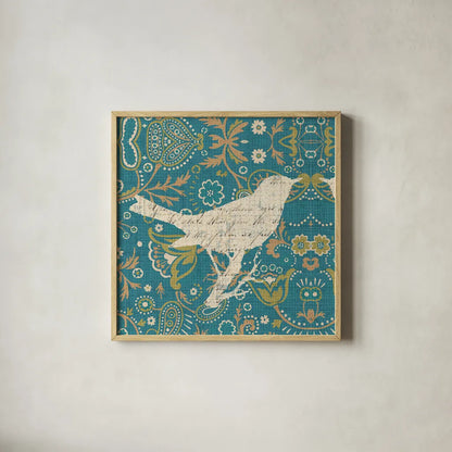 Bohemian Nature I by Pela. Shown in a natural wood glass frame for a timeless modern aesthetic. Available as an archival giclee rolled canvas, fine art paper, or poster print. SKU 13941a.