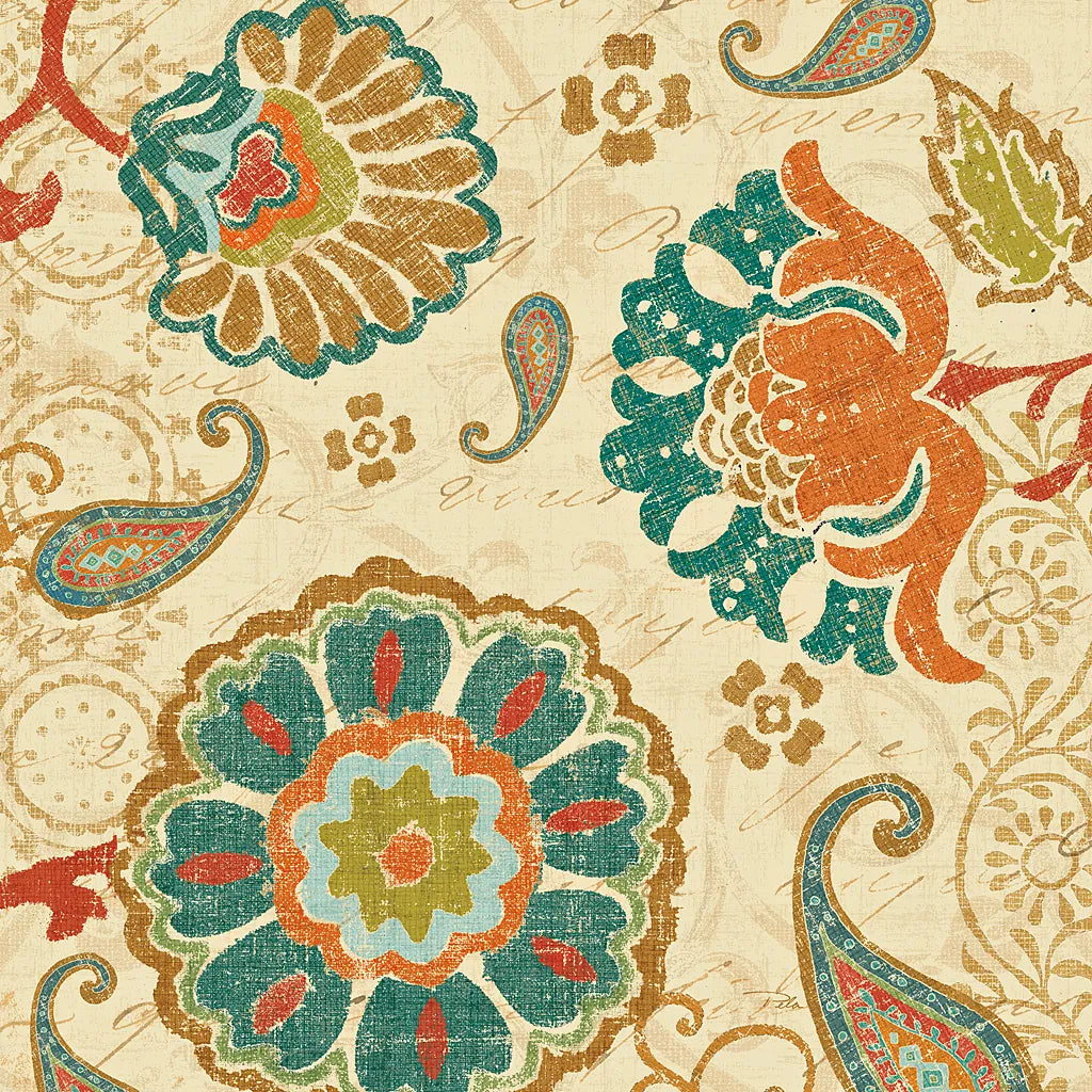 Fall Paisley II by Pela. SKU 11249a. Archival Giclee Fine art print for wall decor.