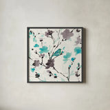 Flowing I Square by Pela. Shown in a sleek black glass frame for a contemporary gallery look. Available as an archival giclee rolled canvas, fine art paper, or poster print. SKU 11954a.