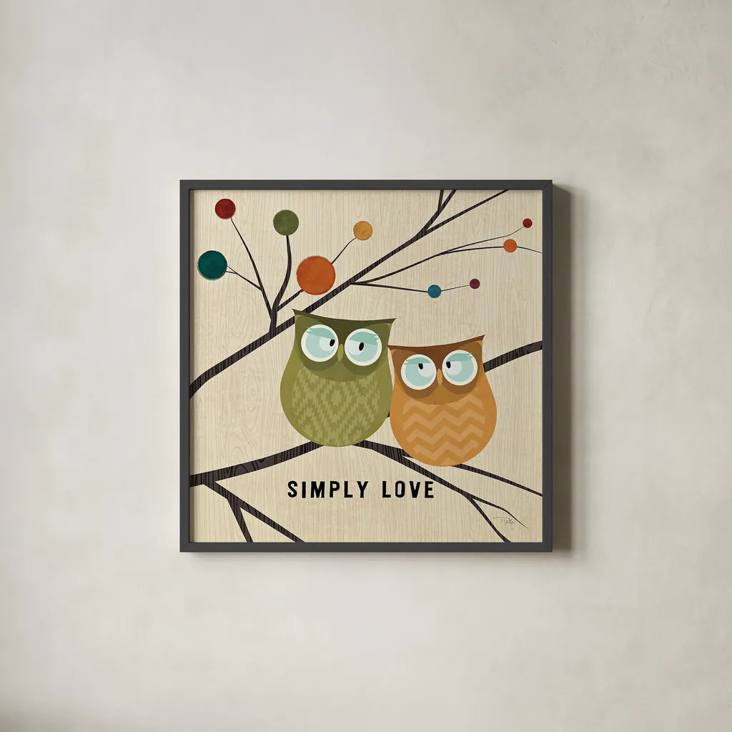 Flying Colors I Sq by Pela. Shown in a sleek black glass frame for a contemporary gallery look. Available as an archival giclee rolled canvas, fine art paper, or poster print. SKU 12121a.