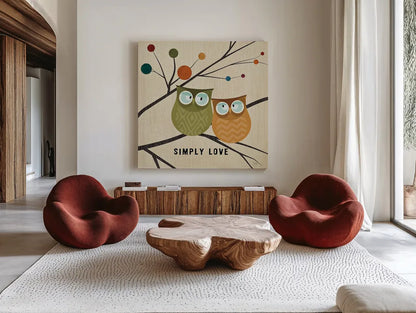 Flying Colors I Sq by Pela. Shown as extra-large giant wall art in a modern living room. Available as an archival giclee rolled canvas, fine art paper, or poster print. SKU 12121a.