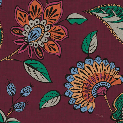 Garden Drawings III Wine by Pela. SKU 65147a. Archival Giclee Fine art print for wall decor.