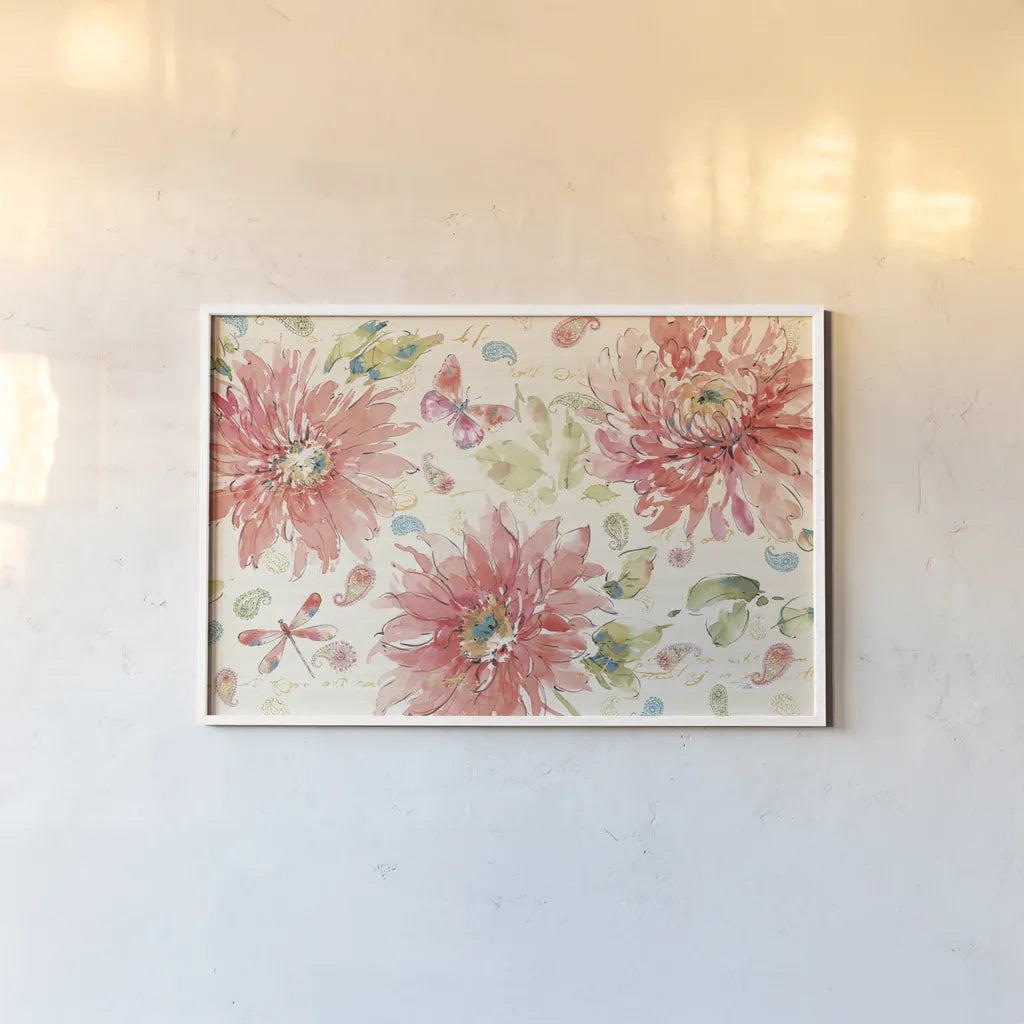 Happy Gypsy I by Pela. shown as a paper print in a white frame. Available as a archival giclee rolled canvas, fine art paper, or poster print. SKU 23565i.