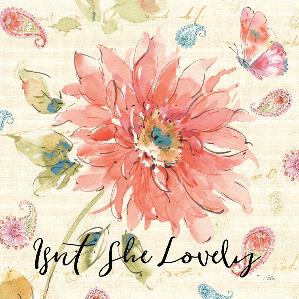 Happy Gypsy II Lovely by Pela. SKU 49909a. Archival Giclee Fine art print for wall decor.