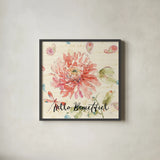 Happy Gypsy III Beautiful by Pela. Shown in a sleek black glass frame for a contemporary gallery look. Available as an archival giclee rolled canvas, fine art paper, or poster print. SKU 49910a.