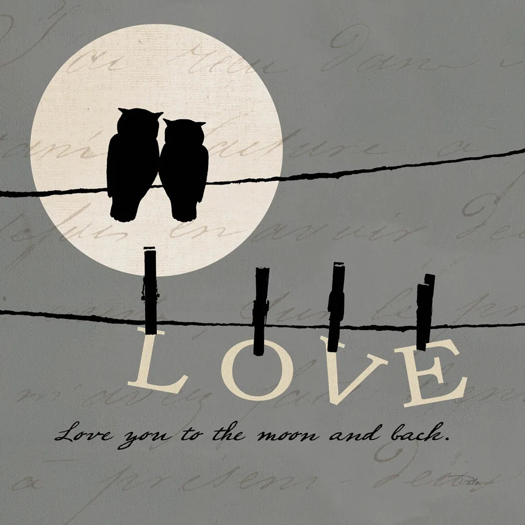 Moon Lovers I by Pela. SKU 12117a. Archival Giclee Fine art print for wall decor.