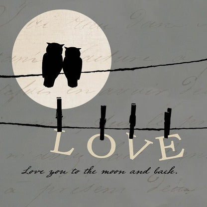 Moon Lovers I by Pela. SKU 12117a. Archival Giclee Fine art print for wall decor.