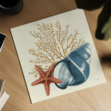 Ocean Life IX by Pela. Shown as a detailed flat fine art print, highlighting archival giclee quality. Available as an archival giclee rolled canvas, fine art paper, or poster print. SKU 104775a.