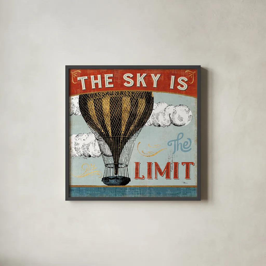 A Great Journey I by Pela Studio. Shown in a sleek black glass frame for a contemporary gallery look. Available as an archival giclee rolled canvas, fine art paper, or poster print. SKU 20640a.