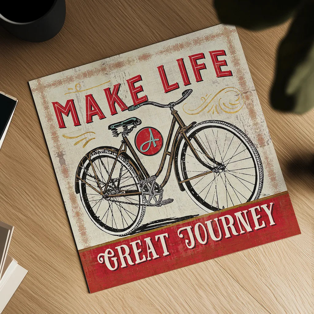 A Great Journey IV by Pela Studio. Shown as a detailed flat fine art print, highlighting archival giclee quality. Available as an archival giclee rolled canvas, fine art paper, or poster print. SKU 20643a.