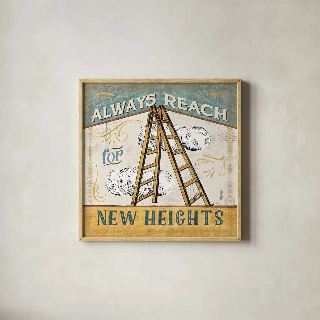 A Great Journey IX by Pela Studio. Shown in a natural wood glass frame for a timeless modern aesthetic. Available as an archival giclee rolled canvas, fine art paper, or poster print. SKU 20648a.