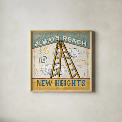 A Great Journey IX by Pela Studio. Shown in a natural wood glass frame for a timeless modern aesthetic. Available as an archival giclee rolled canvas, fine art paper, or poster print. SKU 20648a.